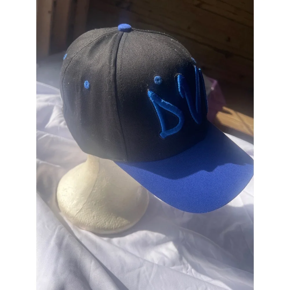 Black Blue DVL‎ Embroidered Baseball Cap Hat Adjustable Strap - Picture 4 of 4